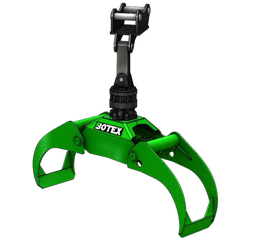 Botex Forestry Timber Grapple Grab with Rotator and Quick-Hitch